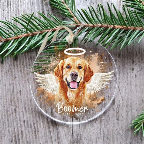 Personalized Pet Memorial Ornament With Picture, Pet Memorial Gifts, Custom Pet Memorial, Custom ...