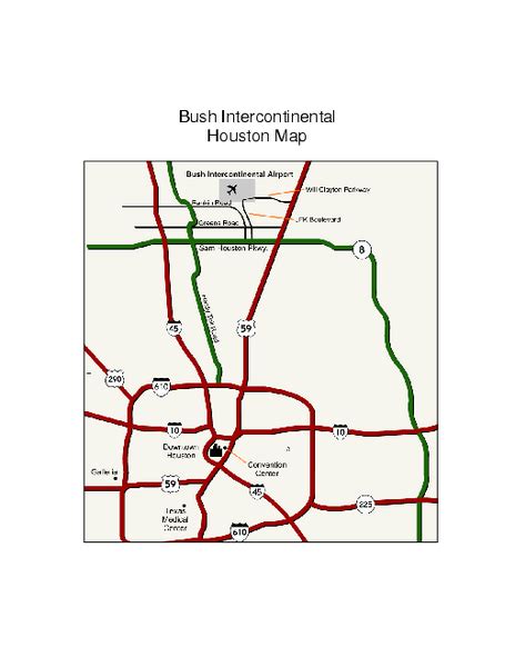 George Bush Intercontinental Airport Terminal Map - 2800 N Terminal Rd ...