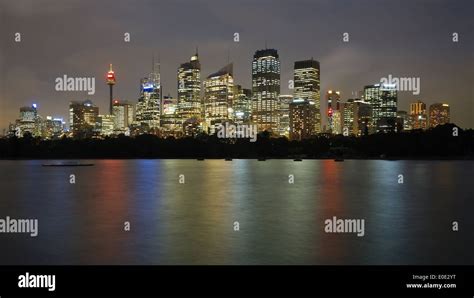 Night skyline of Sydney, Australia Stock Photo - Alamy