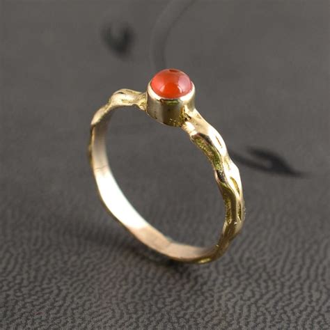 Carnelian Ring Gold - Etsy