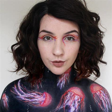 Makeup Artist Creates Incredible Drawings Using Her Own Body As Canvas ...