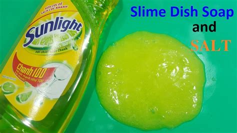 Slime Dish Soap No Borax ! How To make slime with dish soap and salt ! Easy