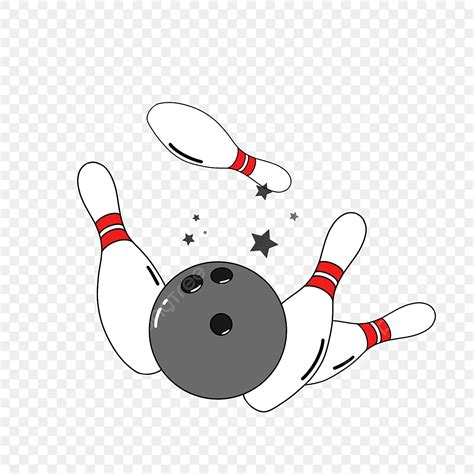 Collision Clipart Hd PNG, Cartoon Hand Drawn Collision Bowling Clipart, Bowling Ball Clipart ...