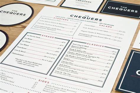 Art of the Menu: The Chequers