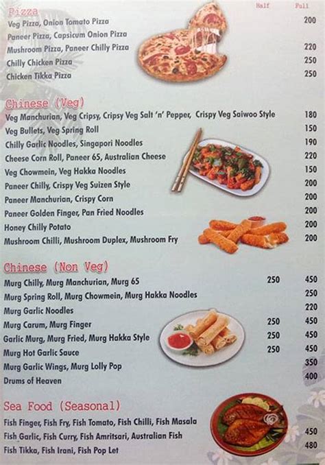 Menu at Bubbles, Jalandhar