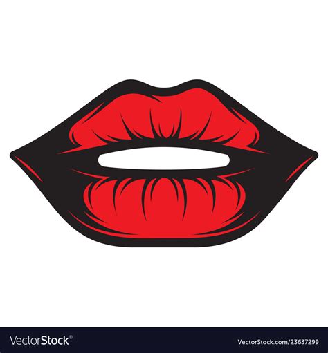 Color with beautiful female lips Royalty Free Vector Image