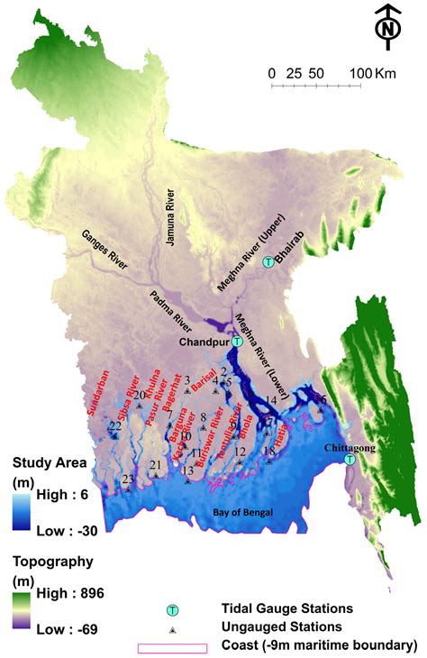 Meghna River Map