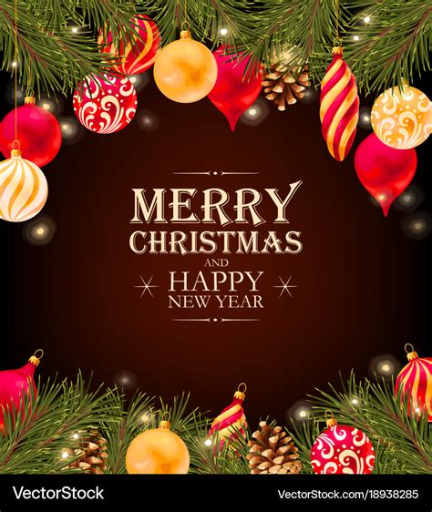 Merry christmas greeting postcard Royalty Free Vector Image