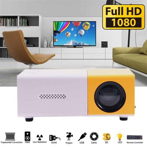 YG300 Mini Portable Multimedia LED Projector HD 1080P Home Theater Cinema USB | eBay