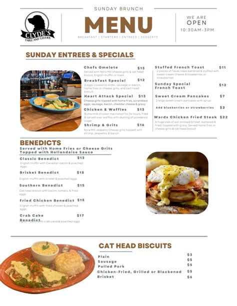 Tavern And Table Brunch Menu | Cabinets Matttroy