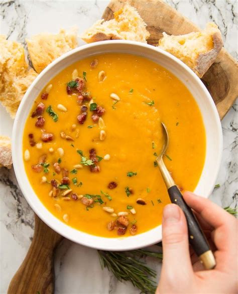 This Roasted Butternut Squash Soup is easy to make and bursting with flavour. It's creamy ...