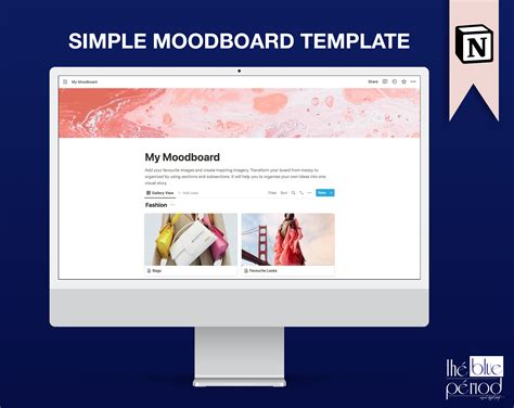 Notion Moodboard Template - Etsy