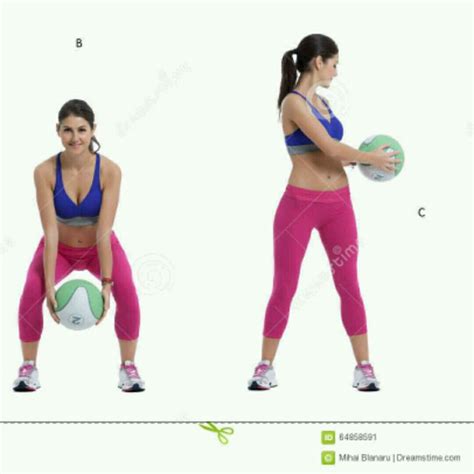 Medicine Ball Squat and Rotation by Sonia R. - Exercise How-to - Skimble