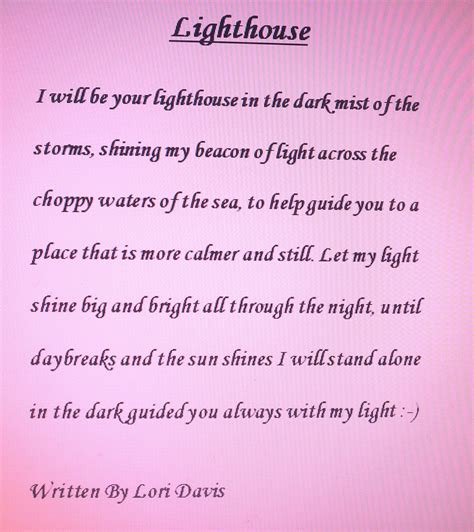 Lighthouse Poem | Light quotes inspirational, Light quotes, Lighthouse