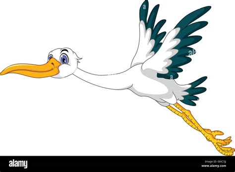 cute stork cartoon flying Stock Vector Image & Art - Alamy