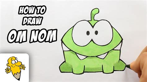 How to draw Om Nom [Cut the Rope] Drawing Tutorial - YouTube