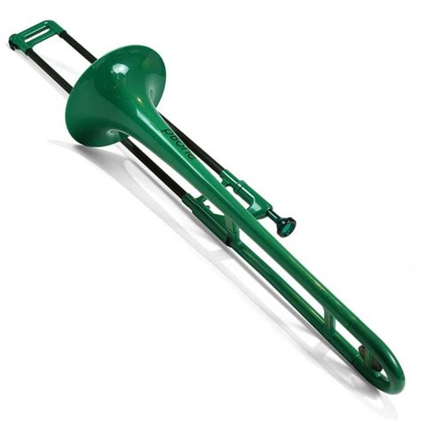 pBone Plastic Trombone in Green with cover - Heritage Music UK