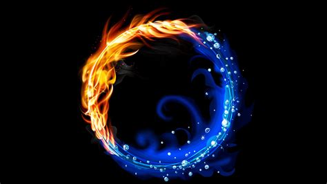 Abstract Artwork Birds Fire Water Yin Yang WallDevil - Best free