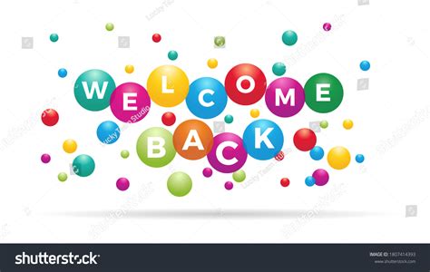 Word Welcome Back Inside Colored Balloons Stock Vector (Royalty Free ...