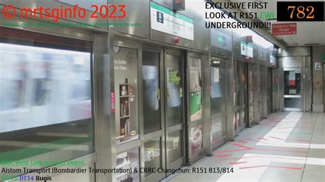 ⁴ᴷ [EXCLUSIVE R151 GOING UNDERGROUND] SMRT Trains, EWL Test Train at Bugis - Alstom R151 813/814 ...