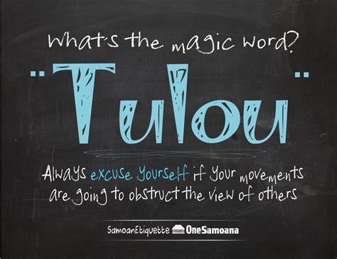 Our Samoan etiquette series is for people who are new to our culture or ...