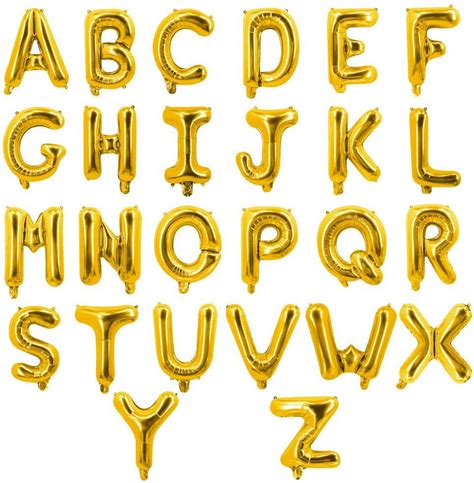 Alphabet Letter Giant Foil Balloons Decor Gold For Celebration Party ...