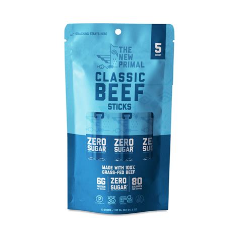 The New Primal Grass-Fed Beef Sticks, Classic | Thrive Market