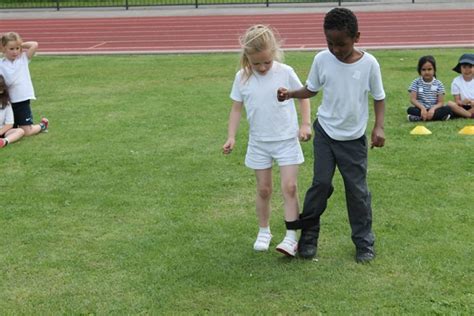 Sports Day - 3 Legged Race - Brecknock Primary School