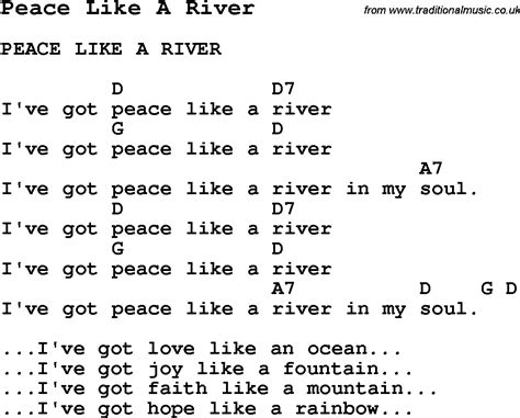 Peace Like A River Chords - Sheet and Chords Collection