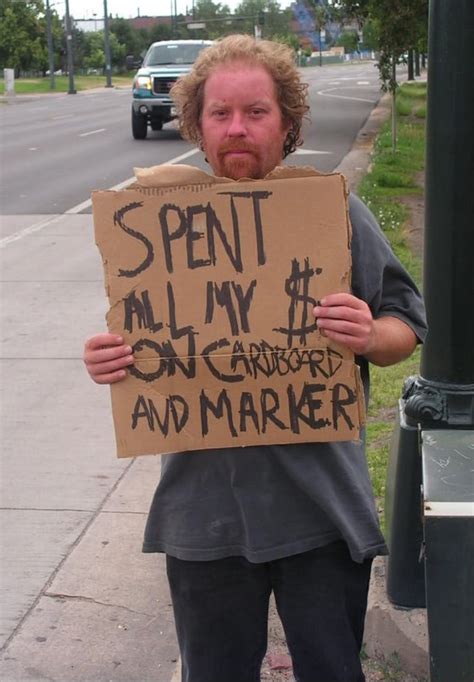 Funny Panhandler Signs That May Actually Work