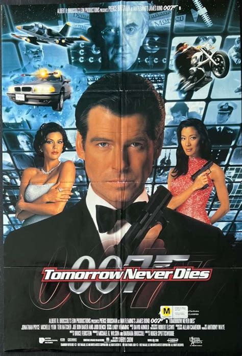 All About Movies - Tomorrow Never Dies Poster Original One Sheet DS 1997 Pierce Brosnan James Bond