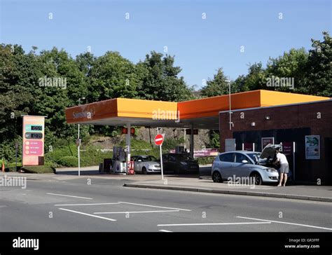 Sainsbury's petrol filling station, UK Stock Photo - Alamy