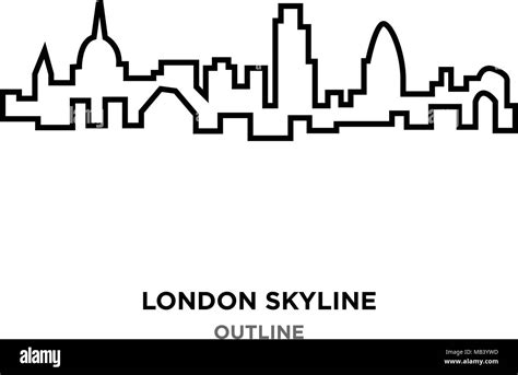 london skyline outline on white background Stock Vector Image & Art - Alamy