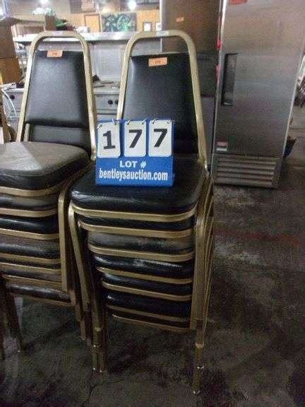 VIRCO STACKABLE CHAIRS - BLACK AND GOLD (7X MONEY) - Bentley & Associates, LLC