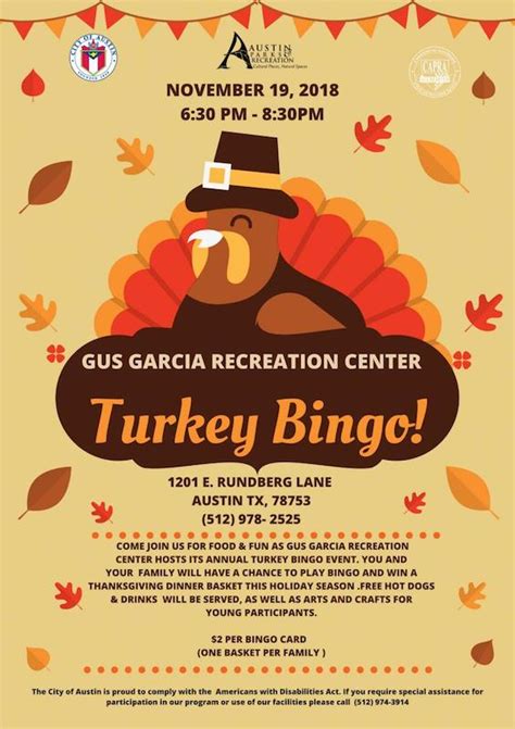 Turkey Bingo - Community Calendar - The Austin Chronicle