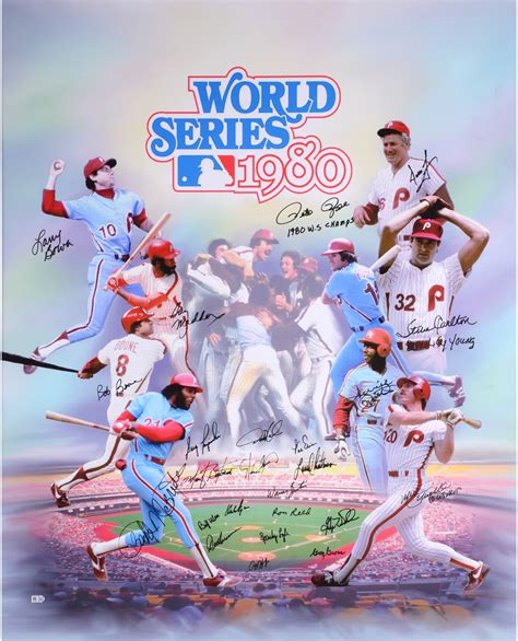 Philadelphia Phillies 1980 World Series Champions Team Autographed 16 ...