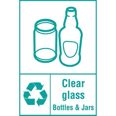 Clear Glass Waste Recycling Signs | Environmental Safety Signs