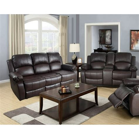 Faux Leather Reclining Sofa Set | Cabinets Matttroy