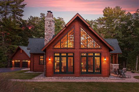 A video tour of an amazing custom, hybrid log lake home that was designed and built by Dickinson ...