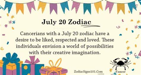 July 20 Zodiac is a Cusp Cancer and Leo, Birthdays and Horoscope