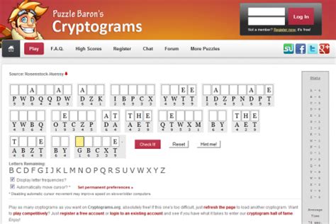 Cryptograms.org | Puzzle Baron