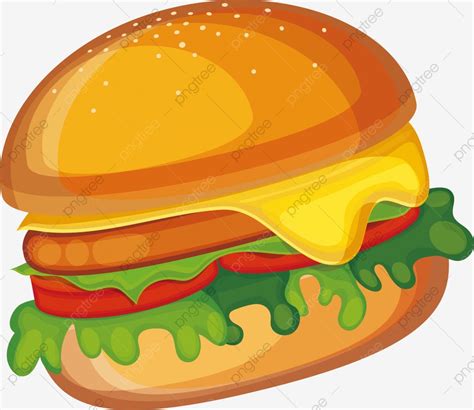 Burger Cartoon, Food Cartoon, Cartoon Clip Art, Fried Chicken Burger ...