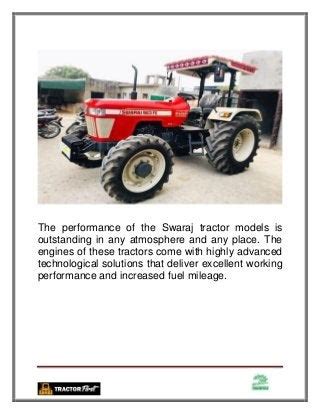 Swaraj tractor models in India - Features and overview