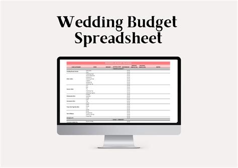 Wedding Budget Template Editable Wedding Cost Tracker - Etsy