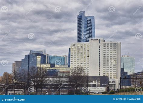 Buckhead Skyline, Atlanta, Georgia Editorial Stock Image - Image of ...