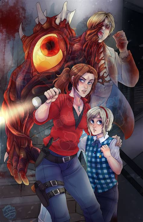 Claire and Sherry William Birkin Resident Evil 2 Biohazard 2 11x17 ...