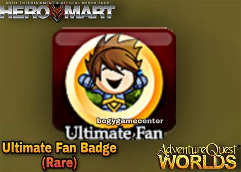 AQW - Ultimate Fan Badge (Rare) | Bogy Game Center V2.0