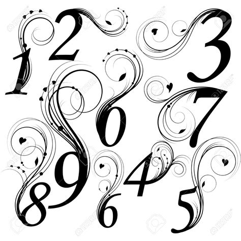 Printable Fancy Number Fonts