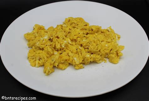 Scrambled Eggs with Cheese - B n T's Recipes