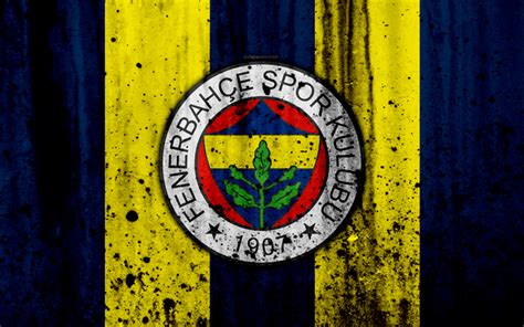 Download wallpapers FC Fenerbahce, 4k, Super Lig, logo, Turkey, soccer, football club, grunge ...